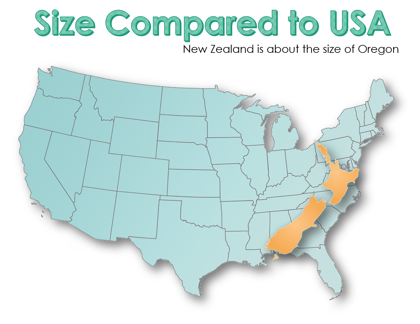 NZ Size Compared To USA 